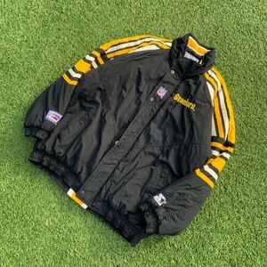 Vintage 90s Pittsburgh Steelers Starter Puffer Jacket